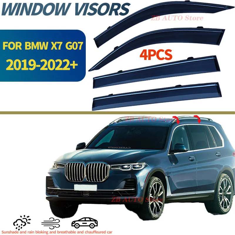 

For BMW X7 G07 2019+ Window visors Rain water prevention; Covering the sunlight; Anti fog; Snow prevention