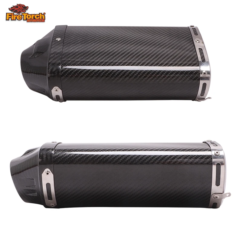Carbon Fiber Motorcycle Exhaust Pipe Escape Moto System Modified Muffler For CBR600RR F5 CBR1000RR ZX636 ZX6R Daytona 675R