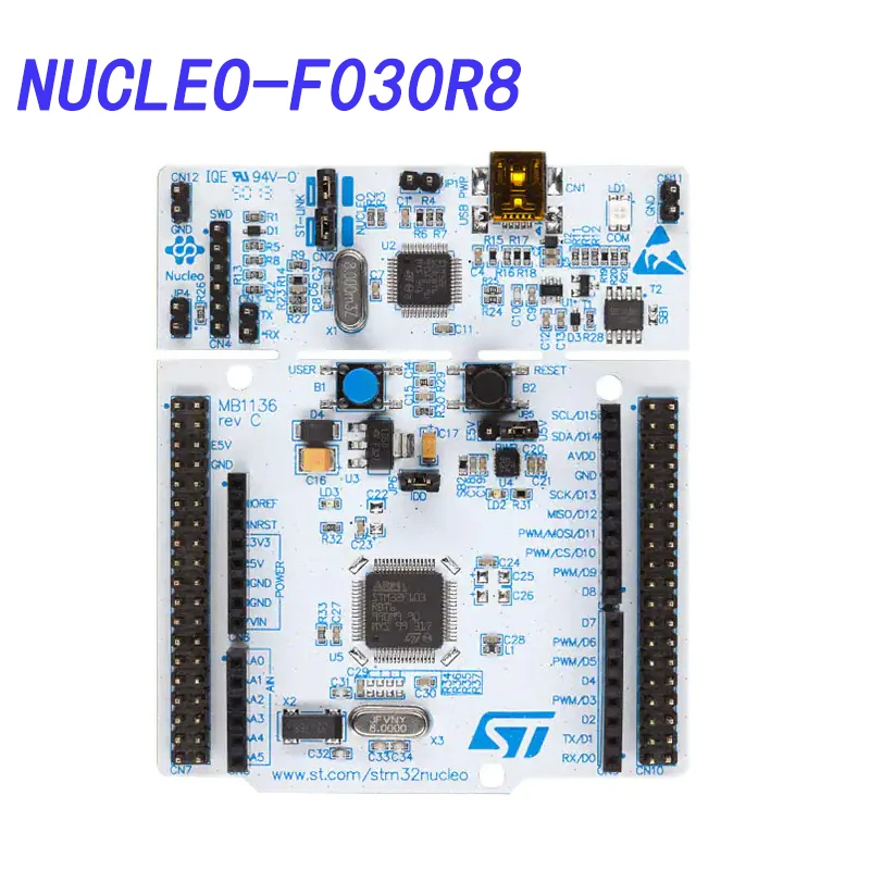 

FREESHIPPING Avada Tech NUCLEO-F030R8 Development Board, STM32 Nucleo-64, STM32F030R8T6 MCU, Arduino connected with St Morpho