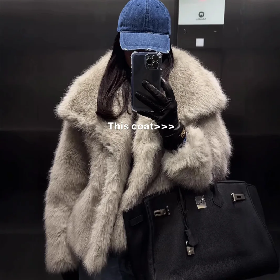 

2025 Women's Clothing Jacket New Coat Winter Artificial Fur Coat Women Mink Fur Fashionable Warm Short Fur Coat Outer Wear