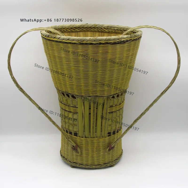 Handmade bamboo woven large back basket back style dance props for home use