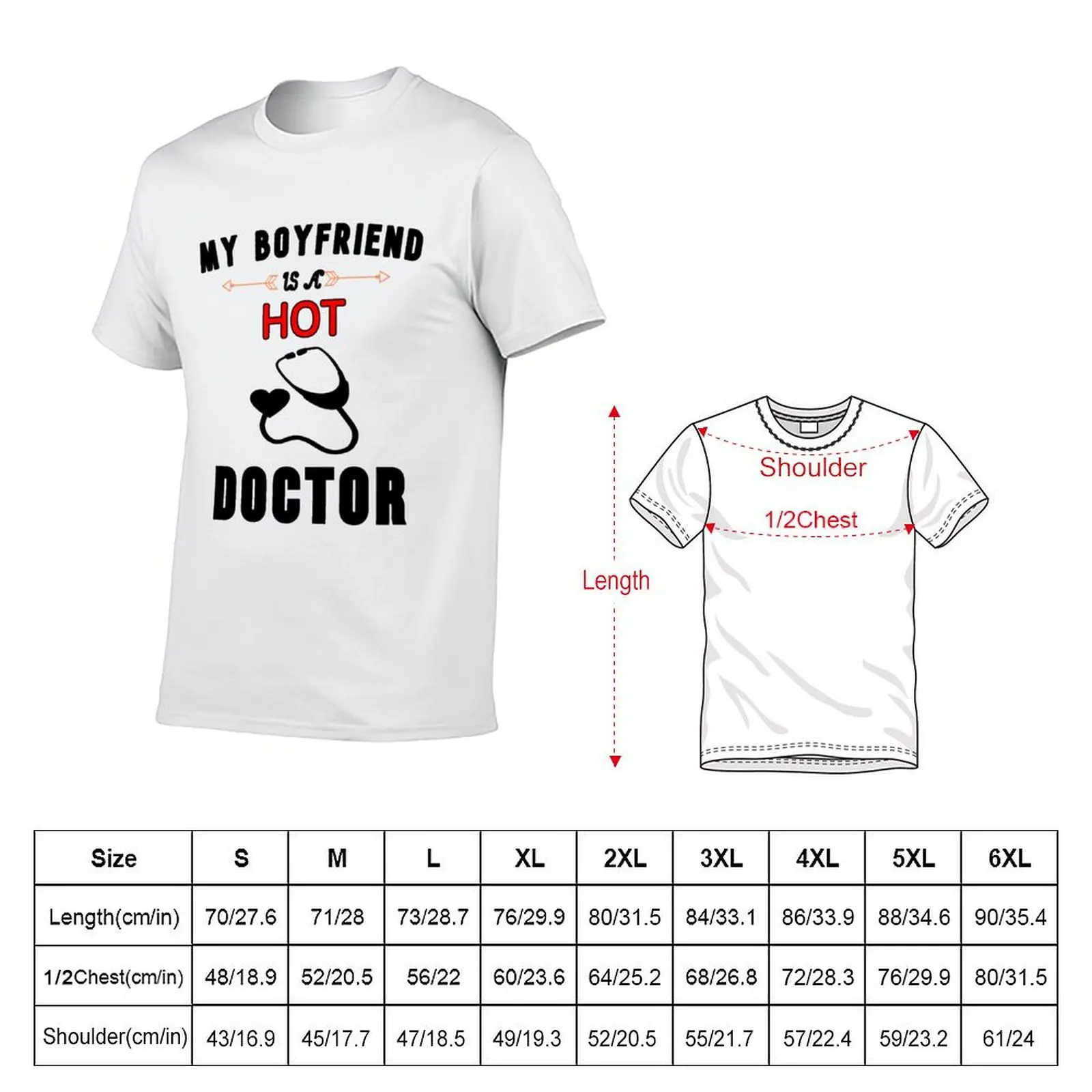 My Boyfriend is a Hot Doctor- Valentine's Day- T-Shirt Breathable Travel T-Shirt