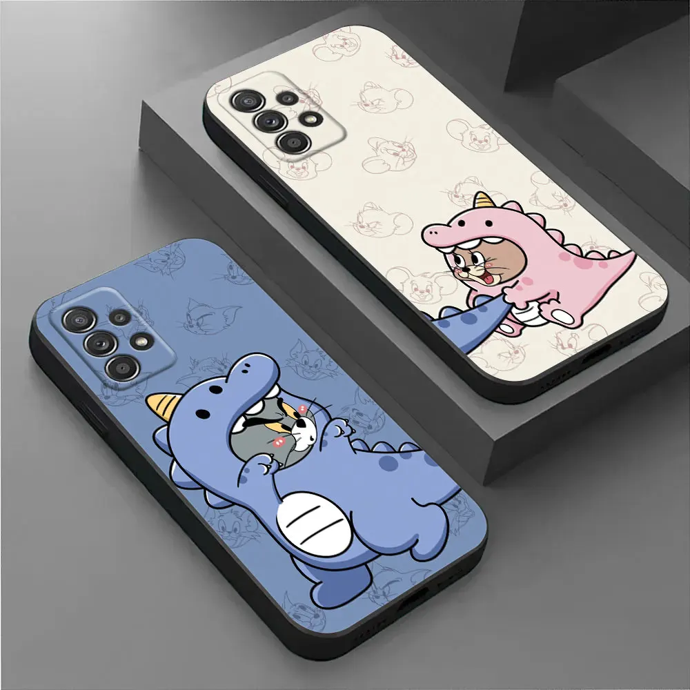 J-Jerrys-Mouse-Toms Cat For Samsung Galaxy A55 Case A54 A52S A53 A51 A34 A35 A33 A32 A50 A72 A71 A30 A7 A9 2018 Case Soft Cover