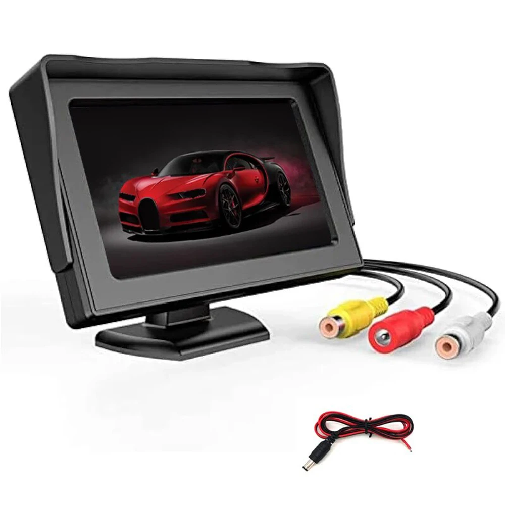 

4.3 (16:9) Car Mounted Display Easy Install Desktop High-Definition Reverse Image Cargo Car Blind Spot Universal Machine Display