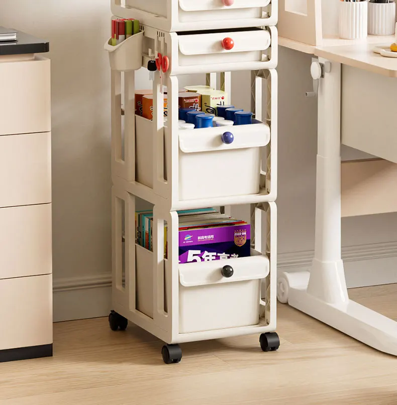 trolley storage rack floor-to-ceiling multi-layer bedroom bedside mobile bookshelf student dormitory dormitory storage shelf
