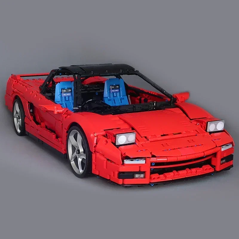 MOC-Briques de construction classiques Smile Car Model, Speed Champion, NSX, 1:8 Technology, Modular décennie ks, Gift, Christmas Toy, DIY Sets, Assembly