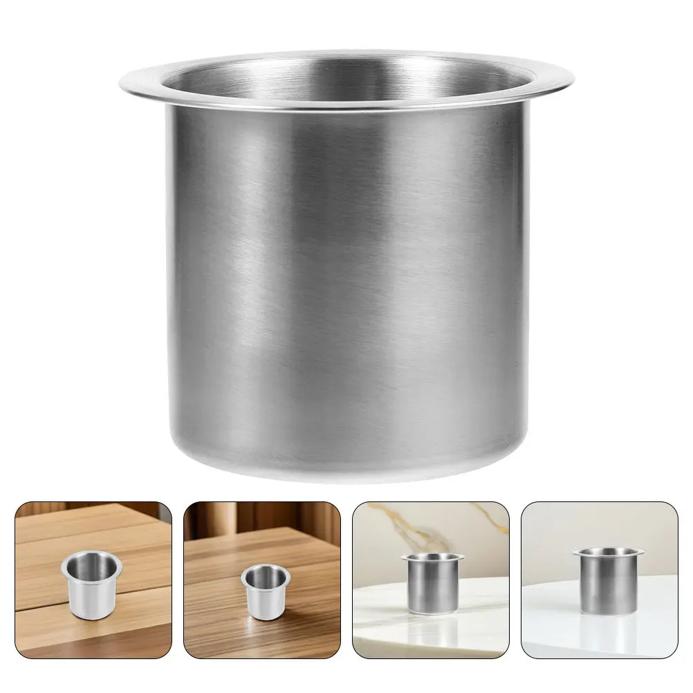 

2Pcs Cinema Sofa Cup Holder Stainless Steel Drop-in Insert for Chair Desk Truck Yacht Heavy Duty Metal Drink Holder Replacement