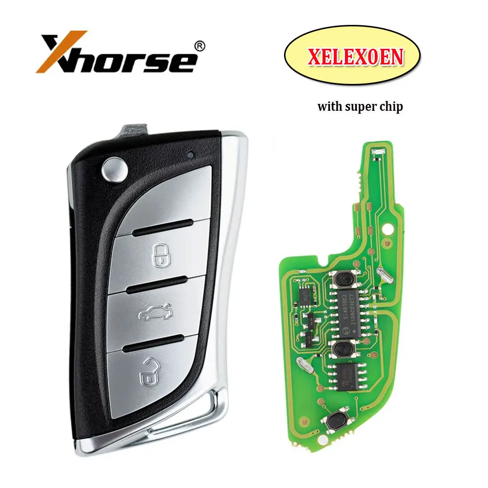

Xhorse XELEX0EN Super Remote Key Flip 3 кнопки для Toyota/Lexus Type с суперчипом Автомобильный дистанционный ключ для VVDI Key Tool
