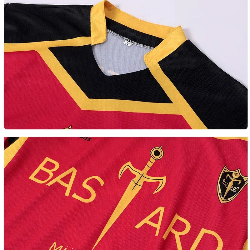 Anime cosplay traje camisa de futebol yoichi isagi ness kaiser kurona azul bloqueio roupas esportivas uniformes vermelhos mn3