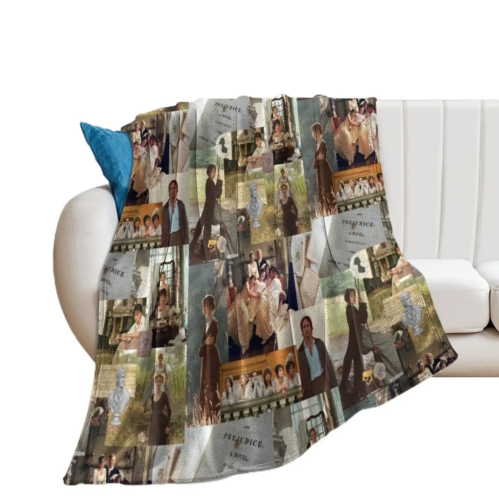 Pride and Prejudice Collage Throw Blanket warm for winter blankets and throws Luxury Throw Large Blankets