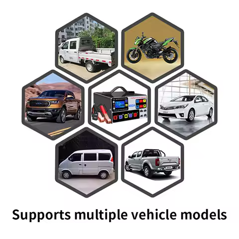 400A Heavy Duty Smart Battery Charger LCD Display Car Battery Charger Battery High Power Fast Charger Self-Stop Battery Charger