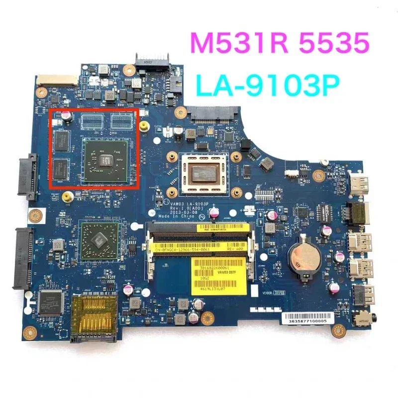 

Suitable For Dell M531R 5535 Laptop Motherboard VAW03 LA-9103P CN-0G7RFH G7RFH Mainboard 100% Tested OK Fully Work Free Shipping