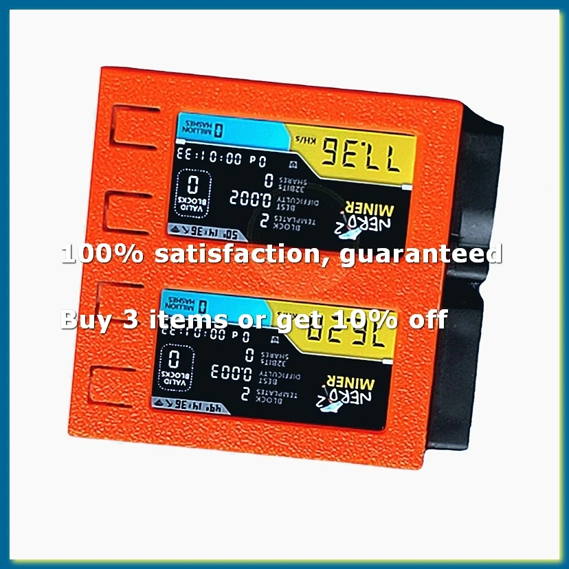For NerdMiner V2 DUO 156K/S Dual Screen BTC Solo Lottery Miner Bitcoin Nerd Miner Orange-DTB3