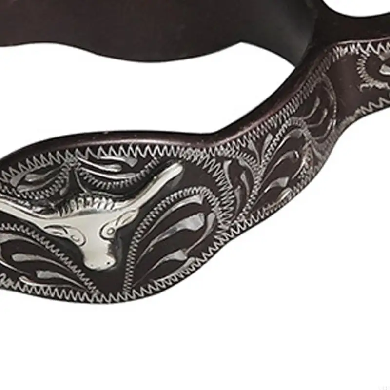

Metal Horse Spur Western Cowboy Spur Mens Roping Spur with Gear Boot Decoration Horse Riding Accessories Enduring