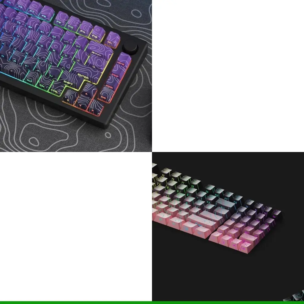 

Механические клавиатуры U55C Колпачки для клавиш Контурные линии с боковой печатью Детализация колпачков из ПБТ Сублимационная