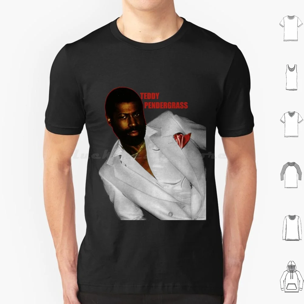 Camiseta Teddy Pendergrass (músico) talla grande 100% algodón Pop Soul Motown Stax Records vinilo Marvin Al verde James Brown
