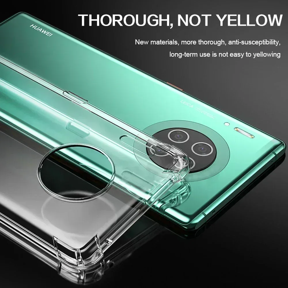 Shockproof silicone case para huawei mate 30 pro mate 20 lite, acessórios do telefone móvel