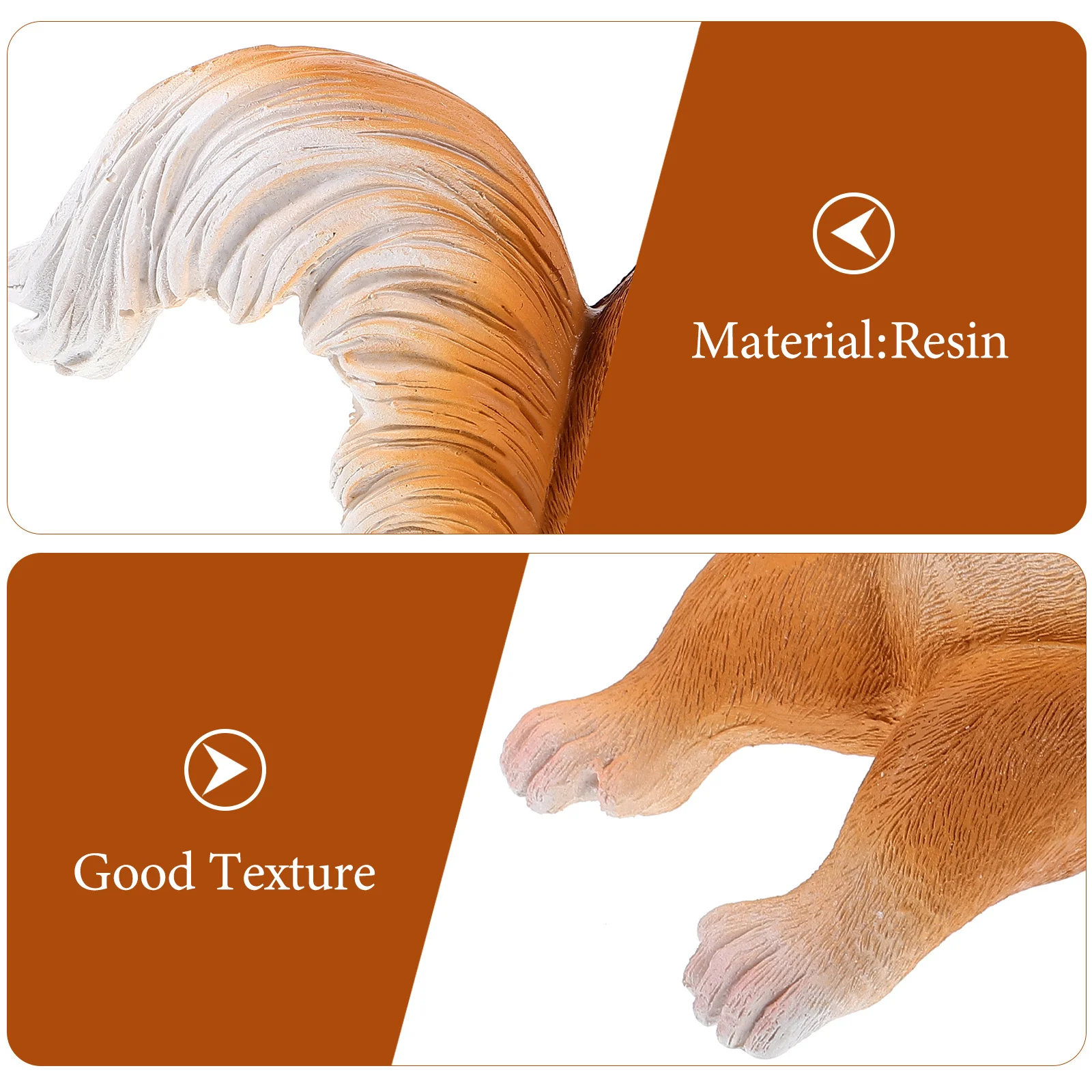 

1Set Resin Simulation Squirrel Realistic Animal Sculpture Home Decoration Desktop Ornament Educational Natural Wildlife Figure