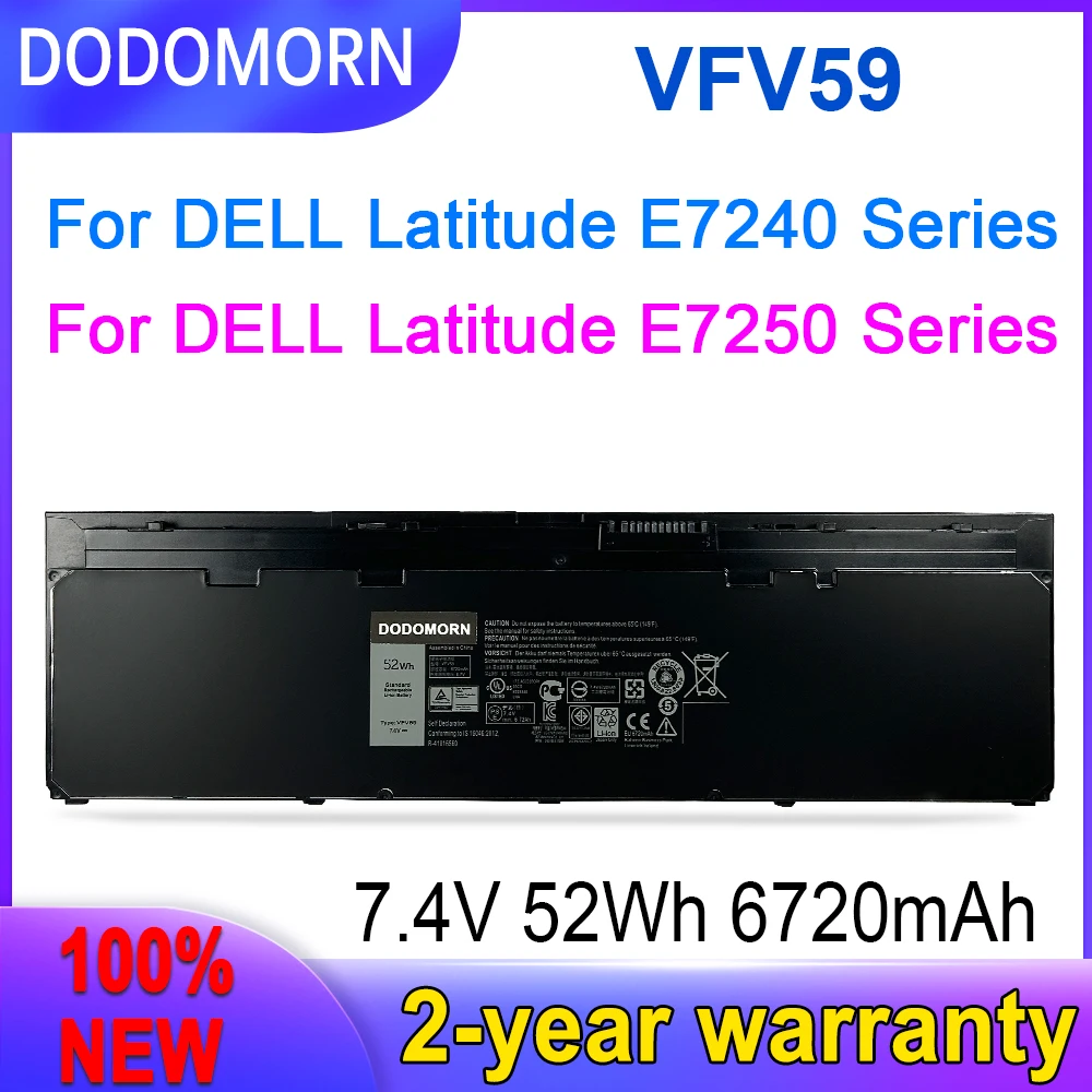 

Новый WD52H VFV59 для ноутбука серии DELL Latitude E7240 E7250 GVD76 W57CV 0W57CV перезаряжаемый в наличии 38 Втч 3166 мАч