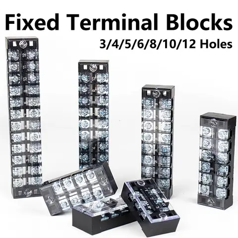 이중 행 스트립 나사 터미널 블록 와이어 고정 와이어링 보드 커넥터, TB-1503, TB-1506, 15A, TB-2503, TB2506, 600V, 15A, 10 개