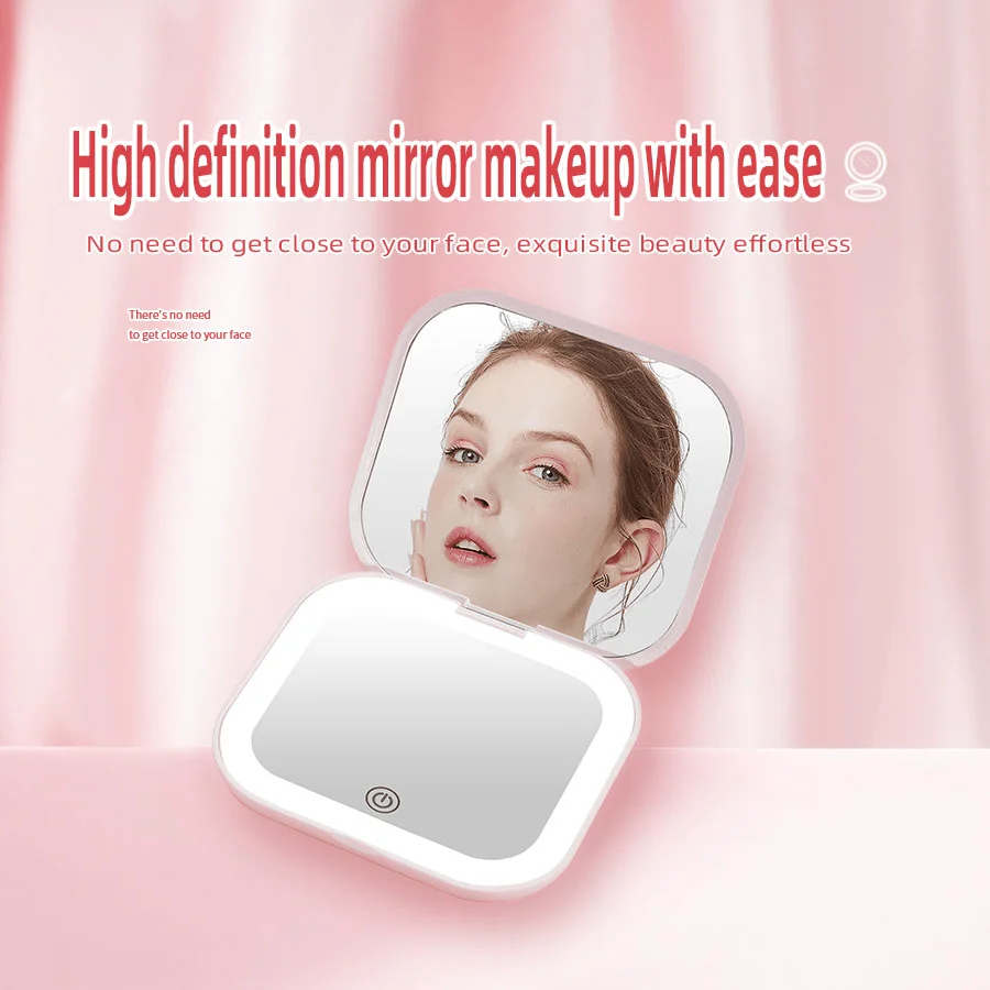 

Portable LED Makeup Mirror with 2X Magnification and 3-Level Dimming