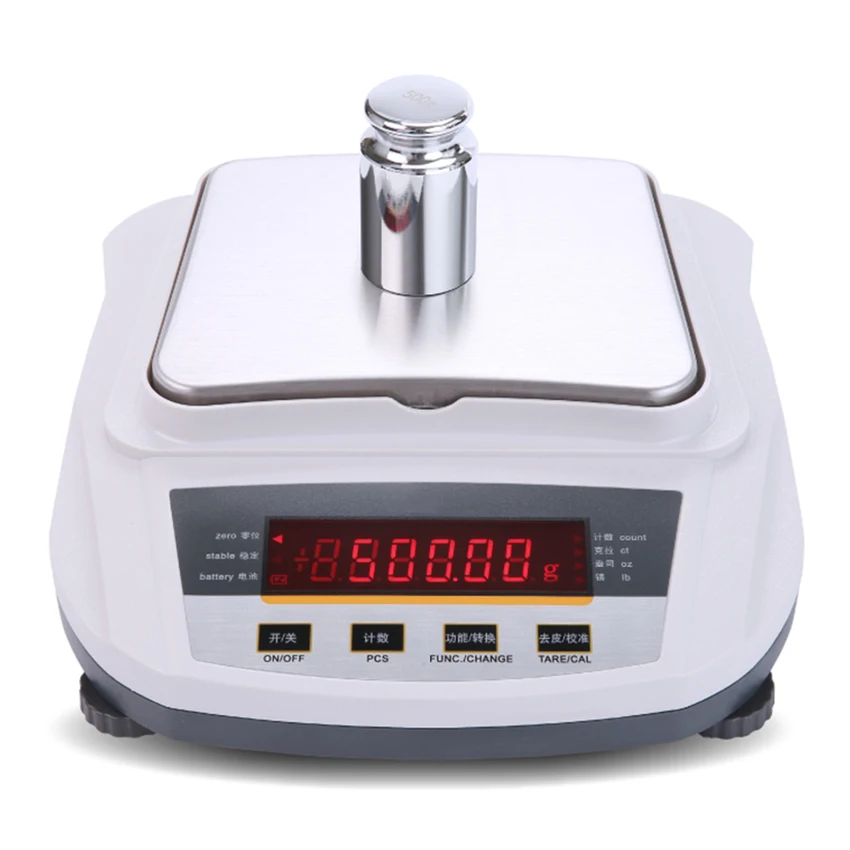 

0.1g/0.01g 5000g Electronic Scale Digital Jewelry Laboratory Electronic Balance Weighing Scale Rechargeable Scale 110V/220V