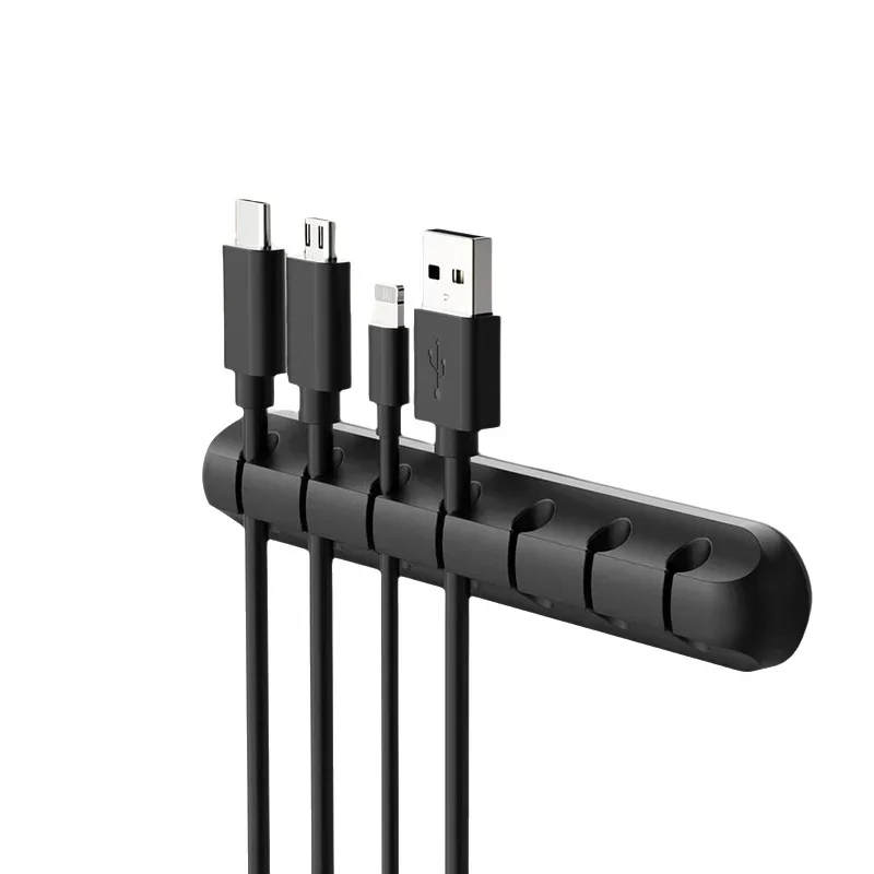 

Cable Organizer Management Wire Holder Flexible USB Cable Winder Tidy Silicone Clips for Mouse Keyboard Earphone Protector Clip