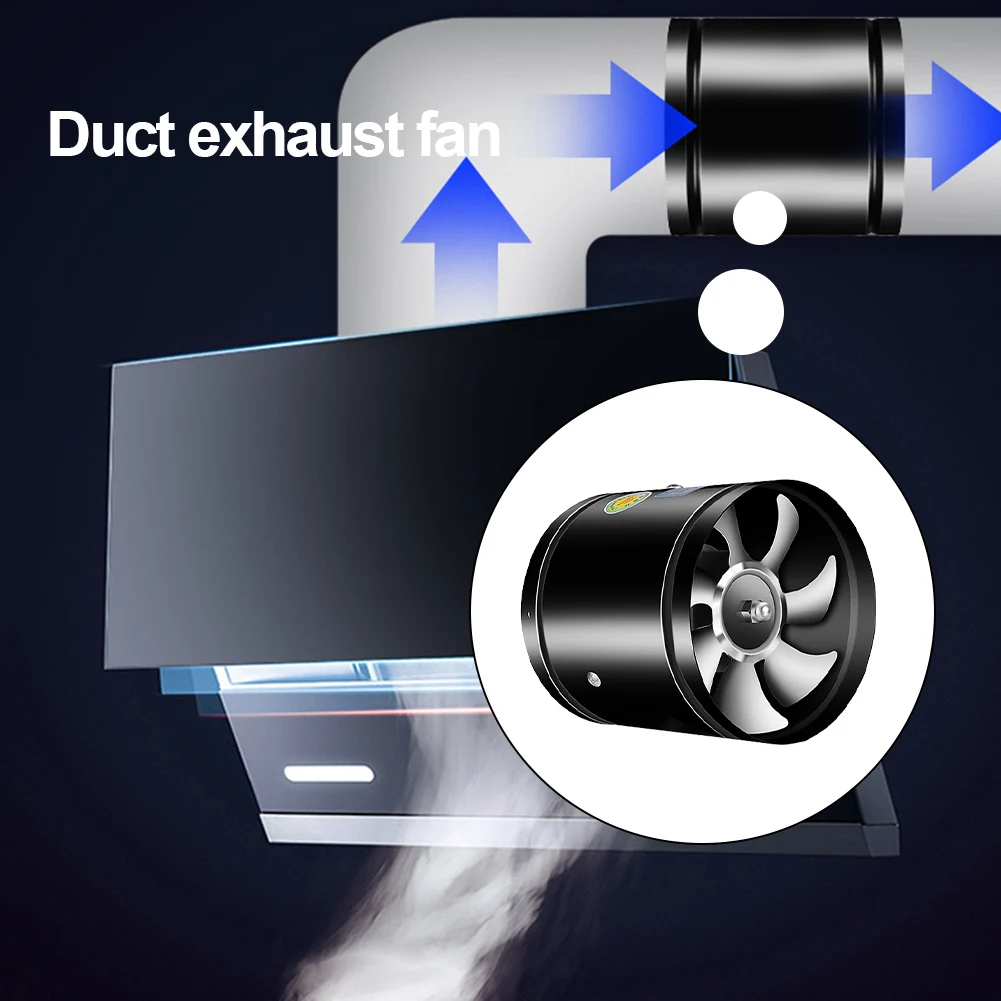 Pipe Ventilation Fan 4 6 8 Inch Pipe Air Ventilator Low Noise Mini Extractor Kitchen Air Ventilator for Kitchen Washroom Canteen