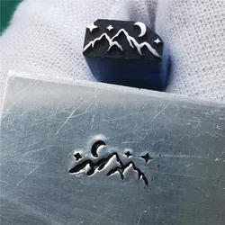 5x9.2mm Metal Stamp Mountain Star Moon Design Jewelry Stamping Punch Steel Puncher Carving Silver Leather DIY Craft Tools