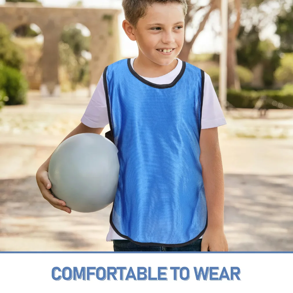6 pezzi gilet da allenamento calcio attrezzatura pratica per bambini pinnies sport giovanili basket gilet da calcio gilet da allenamento uniforme della squadra