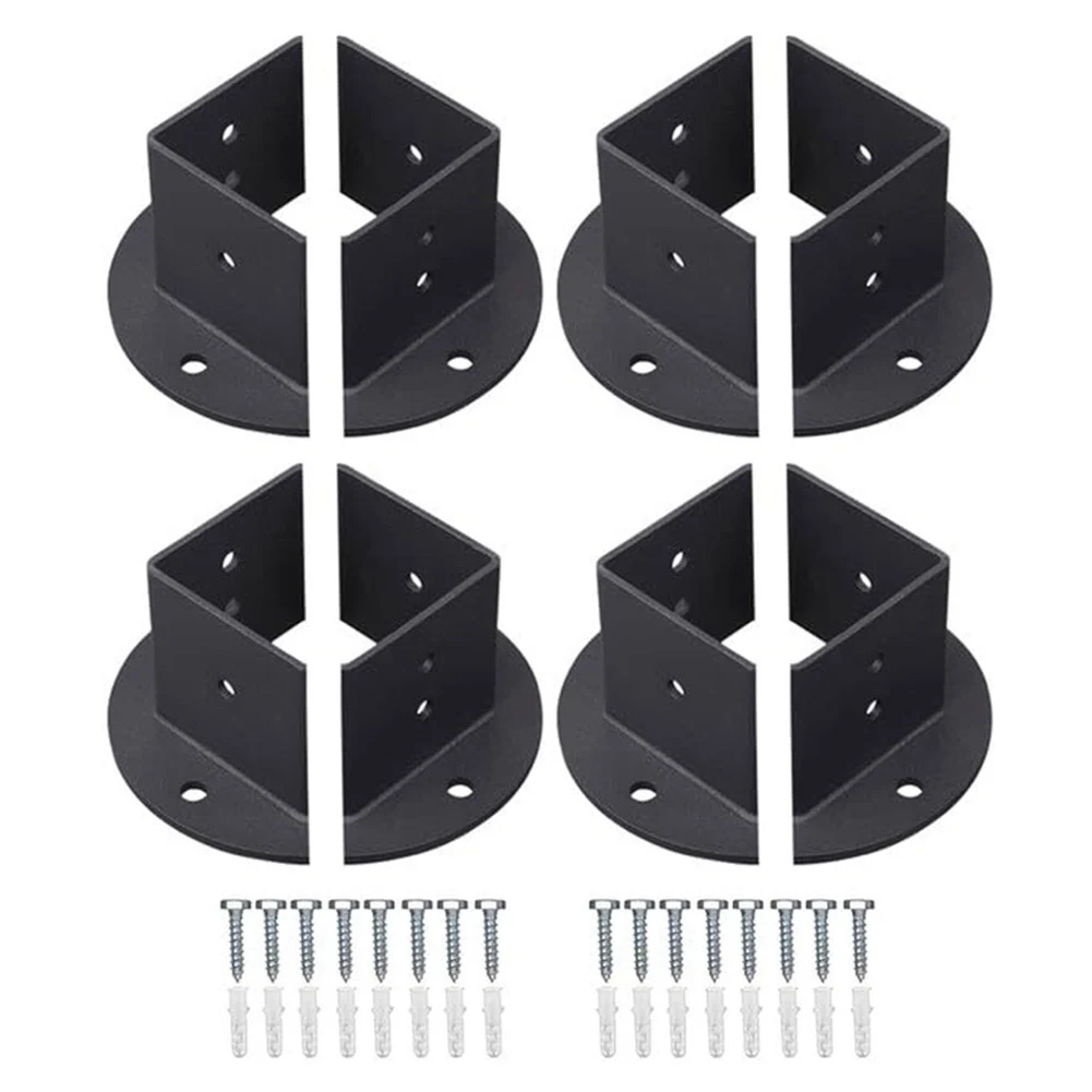 Adjustable Deck Support Brackets Clamp Fence Support Adjustable Post Base Simple Installation Sturdy Construction