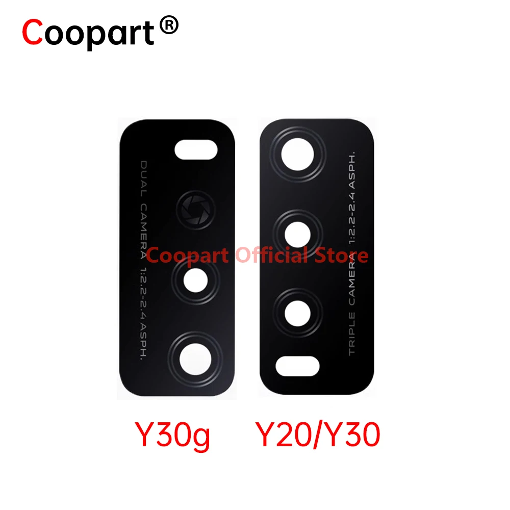 New For Vivo Y20 Y30 Rear Camera Back Glass Lens Cover Main Back Camera Lens Glass With Sticker Spare Replacement Parts