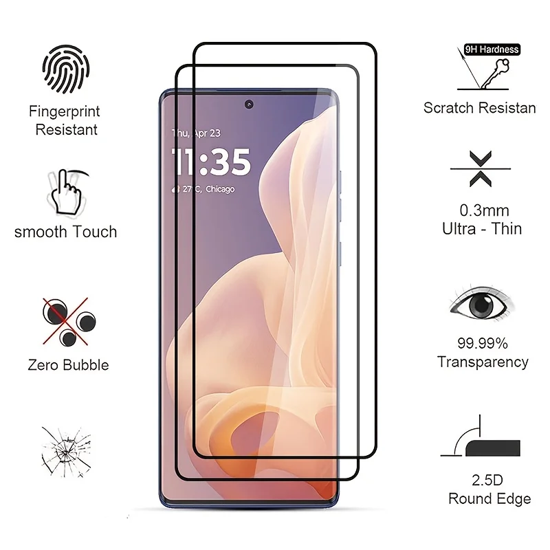 2 حزمة الترا HD الزجاج المقسى حامي الشاشة لموتورولا موتو G04 G05 G15 G35 G45 G55 G85 G14 G24 G34 G54 G64 G84 فيلم #4