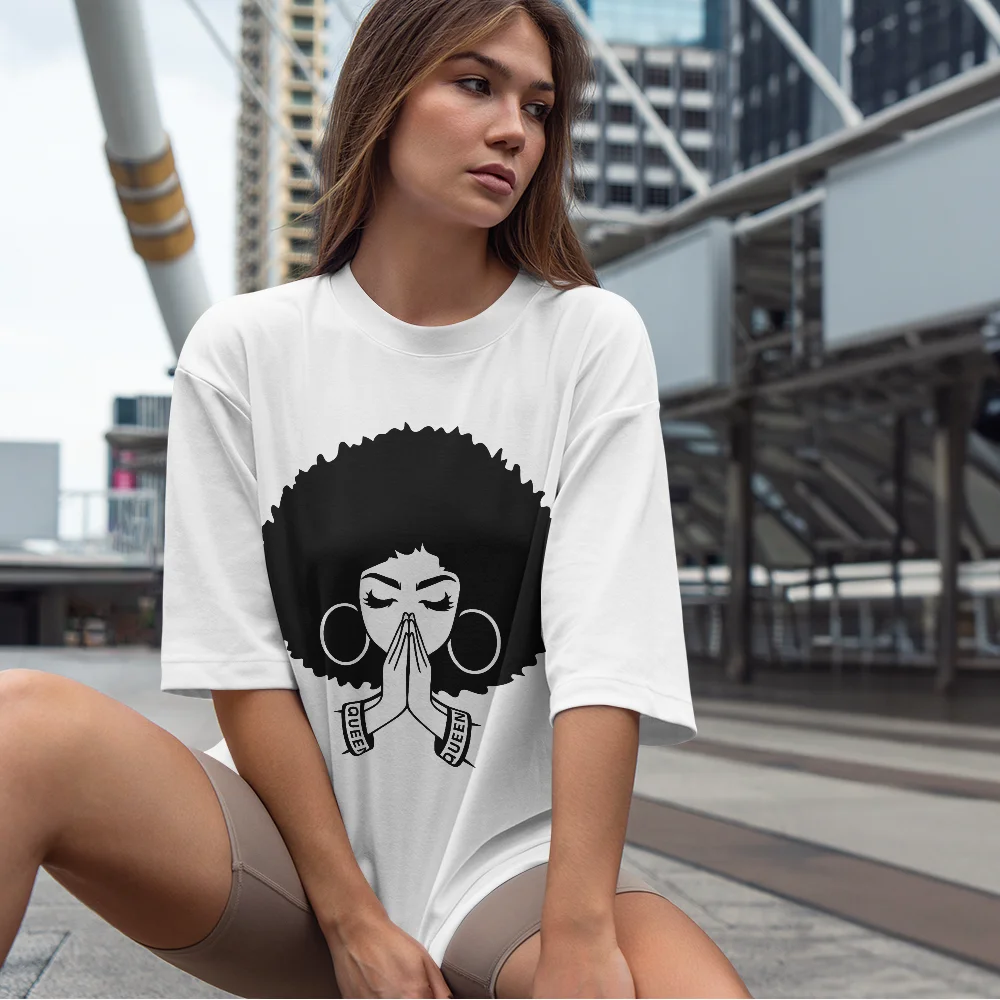 

Ladies Short Sleeve T-shirt and Cute Love Cartoon Print Fashion Street Wear Casual Short Sleeve T-shirt Top Women's Wear