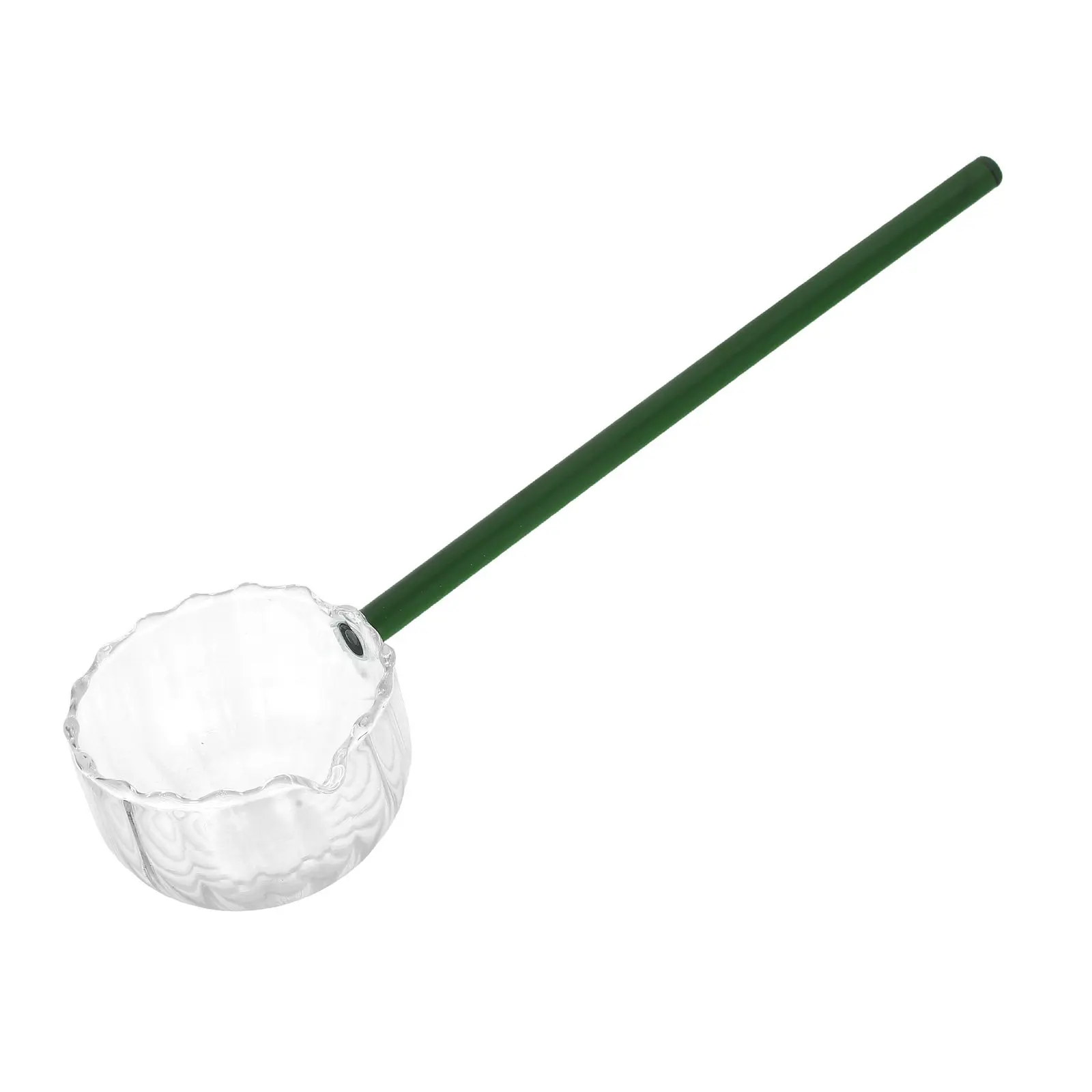 Glass Stirring Spoon Long Handle Dessert Spoon for Yogurt Ice Cream Pudding Soup Rice Tea Coffee Drinks Mixing Serving Hotpot