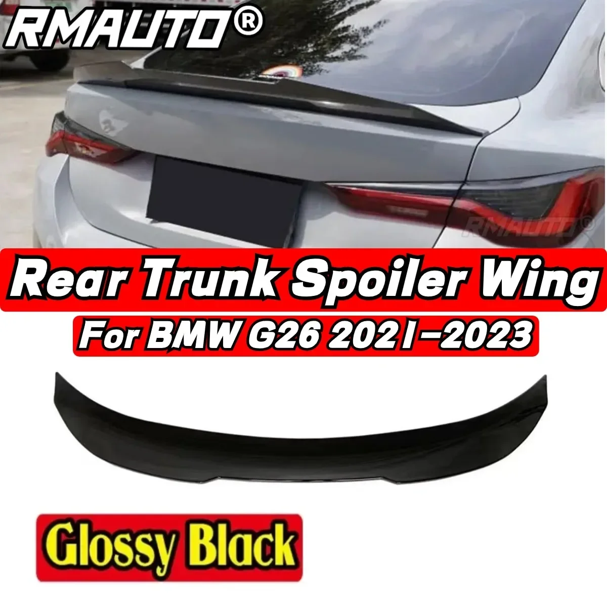 

For BMW 4 Series I4 G26 M Sport Sedan 2021-2023 Rear Spoiler Wing Exterior Part BMW G26 Car Rear Trunk Spoiler Car Accessories