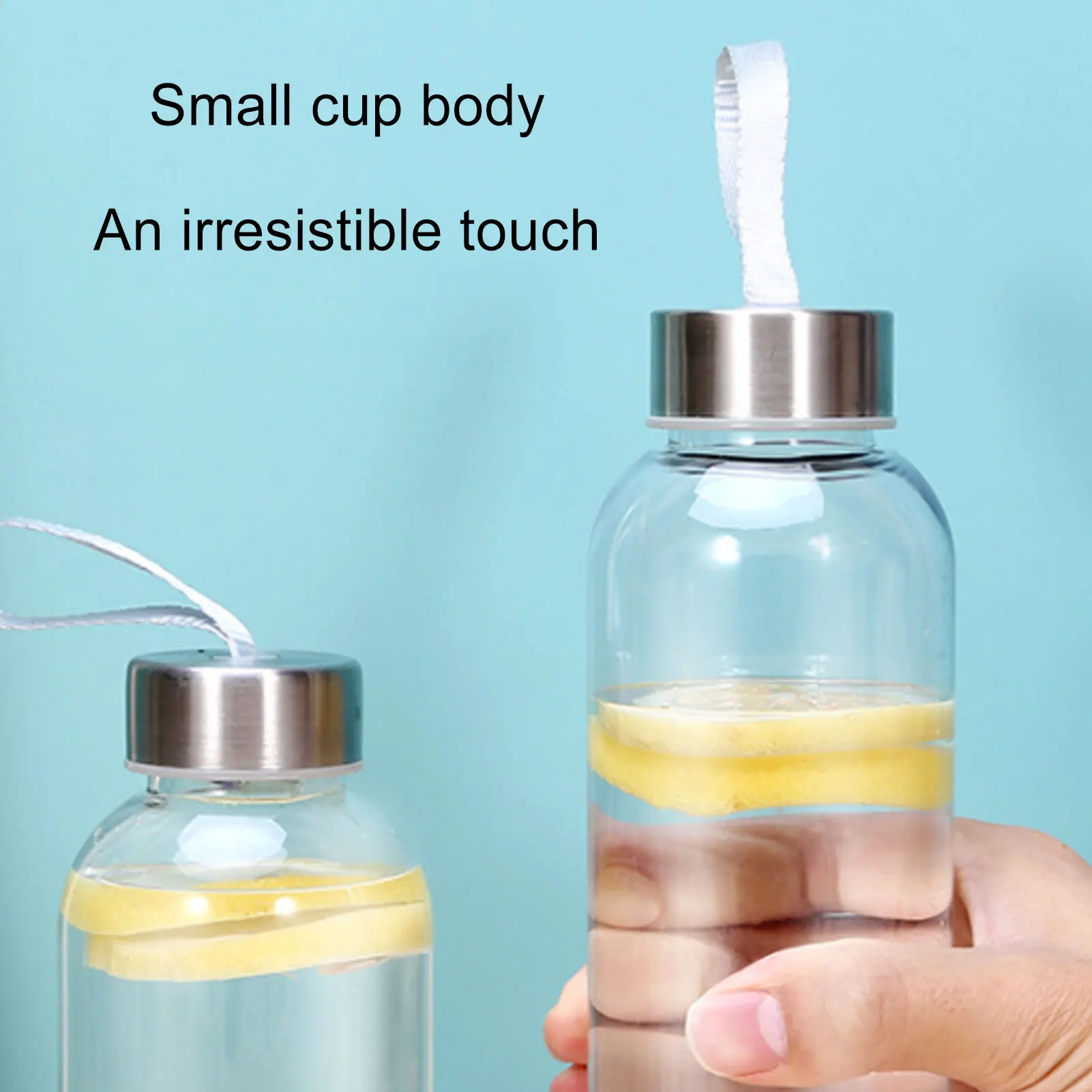 Transparent Plastic Water Cup Large Capacity Classic Style Student Bottle for Shopping Fitness Home Office