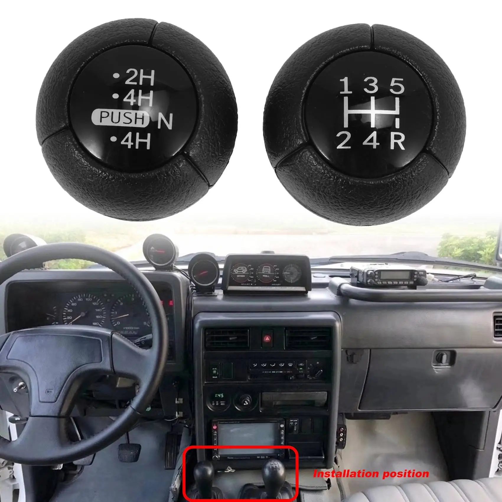 Imagem -03 - Manual do Carro Engrenagem Shift Knob Gaiter Shifter Knob para Nissan Safari Patrol Y60 gq