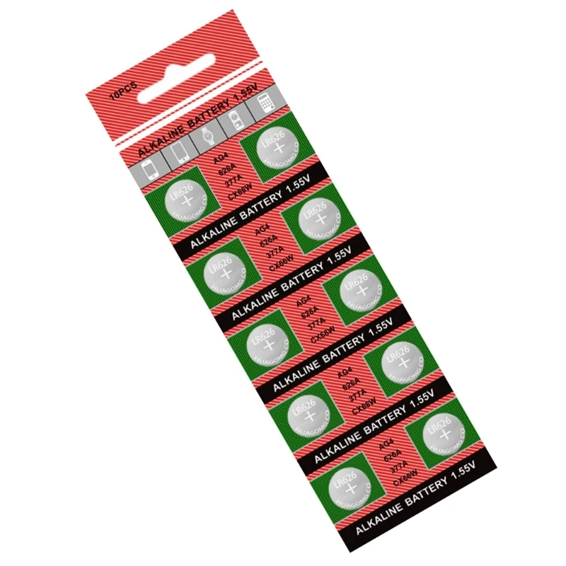 AG4 377 LR626 Button Coin Cell Batteries Durability Button Batteries for Daily Use Stable Voltages for Small Electronics