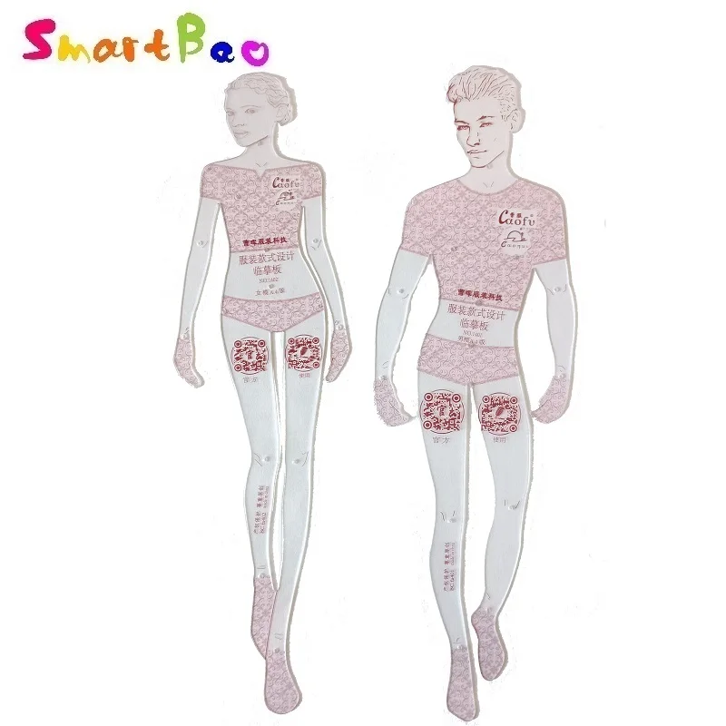 

Модный иллюстрационный шаблон для рисования скетчей для начинающих дизайнеров, для женщин и мужчин, линейка для одежды