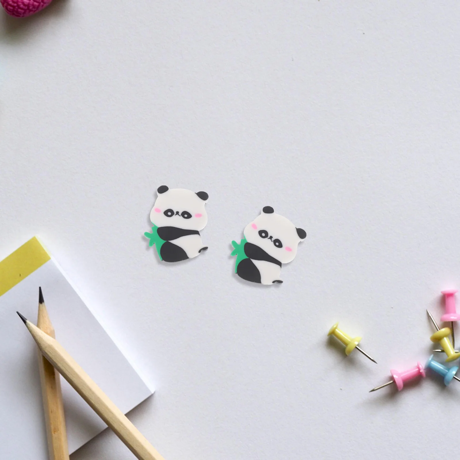 50 pièces gommes Panda mignon dessin animé Animal gomme Mini gommes pour l'école étude dessin croquis fournitures nettoyage gomme