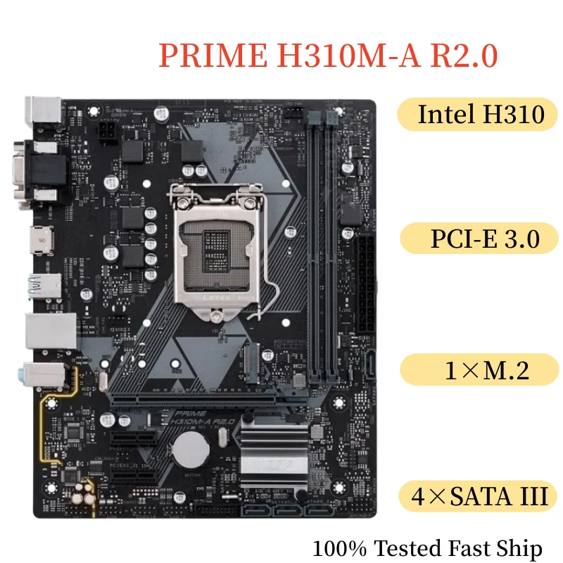 

For ASUS PRIME H310M-A R2.0 Motherboard 32GB LGA 1151 DDR4 Micro ATX Mainboard 100% Tested Fast Ship