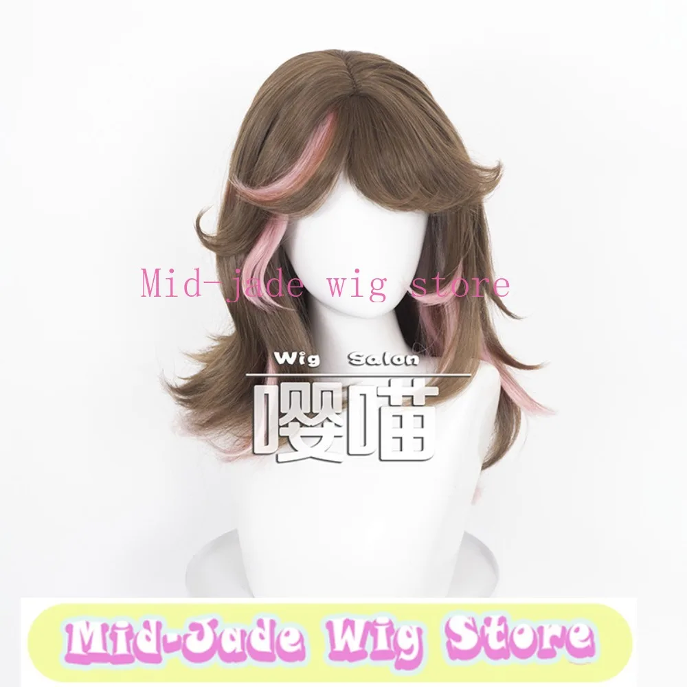 Identity V Barmaid Bunny Show Cosplay Wig Realistic Scalp Two Tone Hair Style Character Hairpiece for Game Event Photography