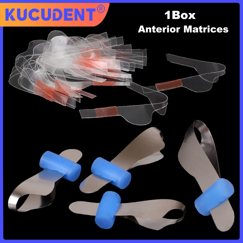 

Dental Twin Anterior Matrices with Locker Sectional Contoured Matrix Self-Adhesive Transparent Dentist Anterior Matrice Material