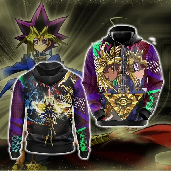 2024 new  Anime  YU GI OH Hoodies 3D Print Women/Men Hoodie Sweatshirt  Streetwear Hip Hop Pullover Kids Hooded Cosplay Clothing