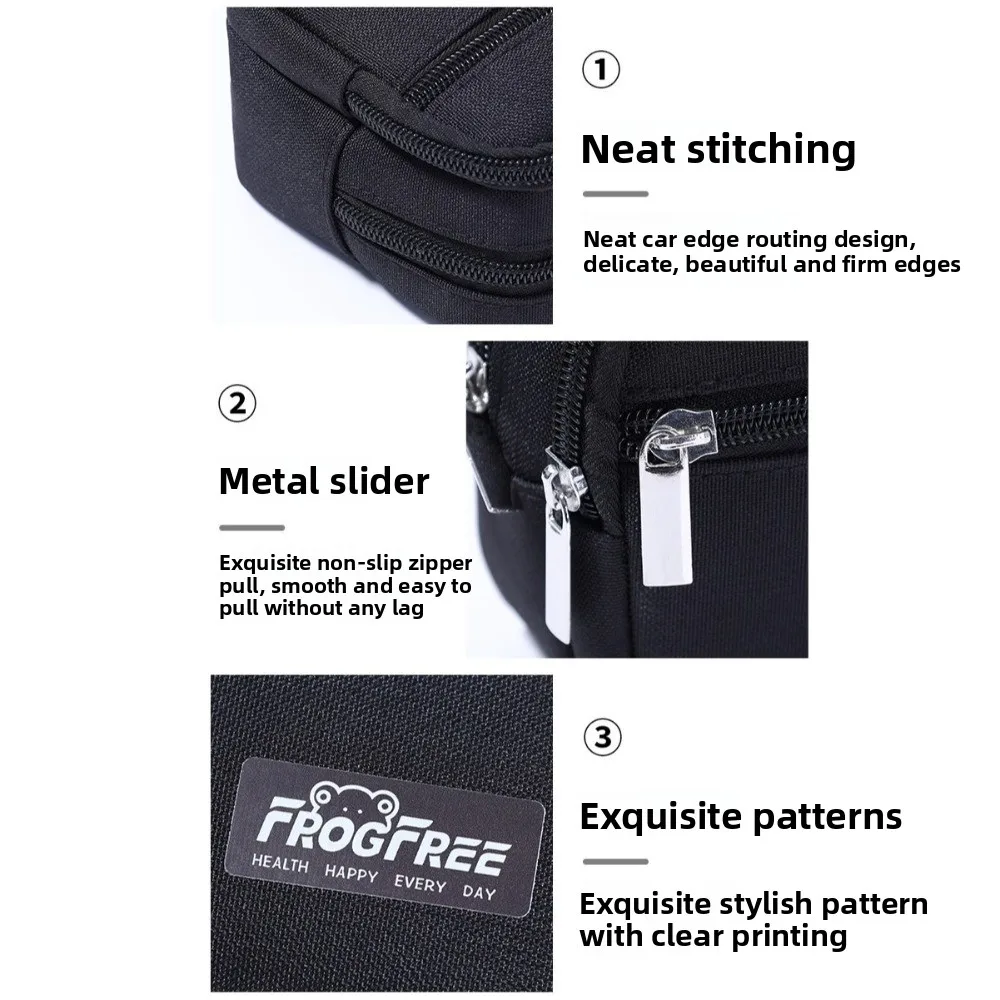 

New Oxford Cloth Pencil Case Large Capacity Waterproof Pen Storage Bag Multi-pocket Stationery Bag Students Supplies