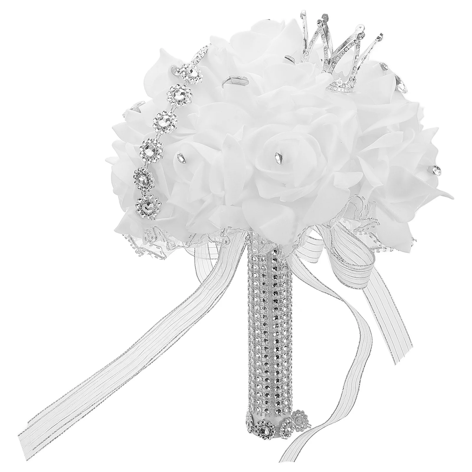 

Luxury Fake Flower Bouquet Bridal Wedding Bridesmaid Artificial Lightweight For Ceremony Party Stage Prom