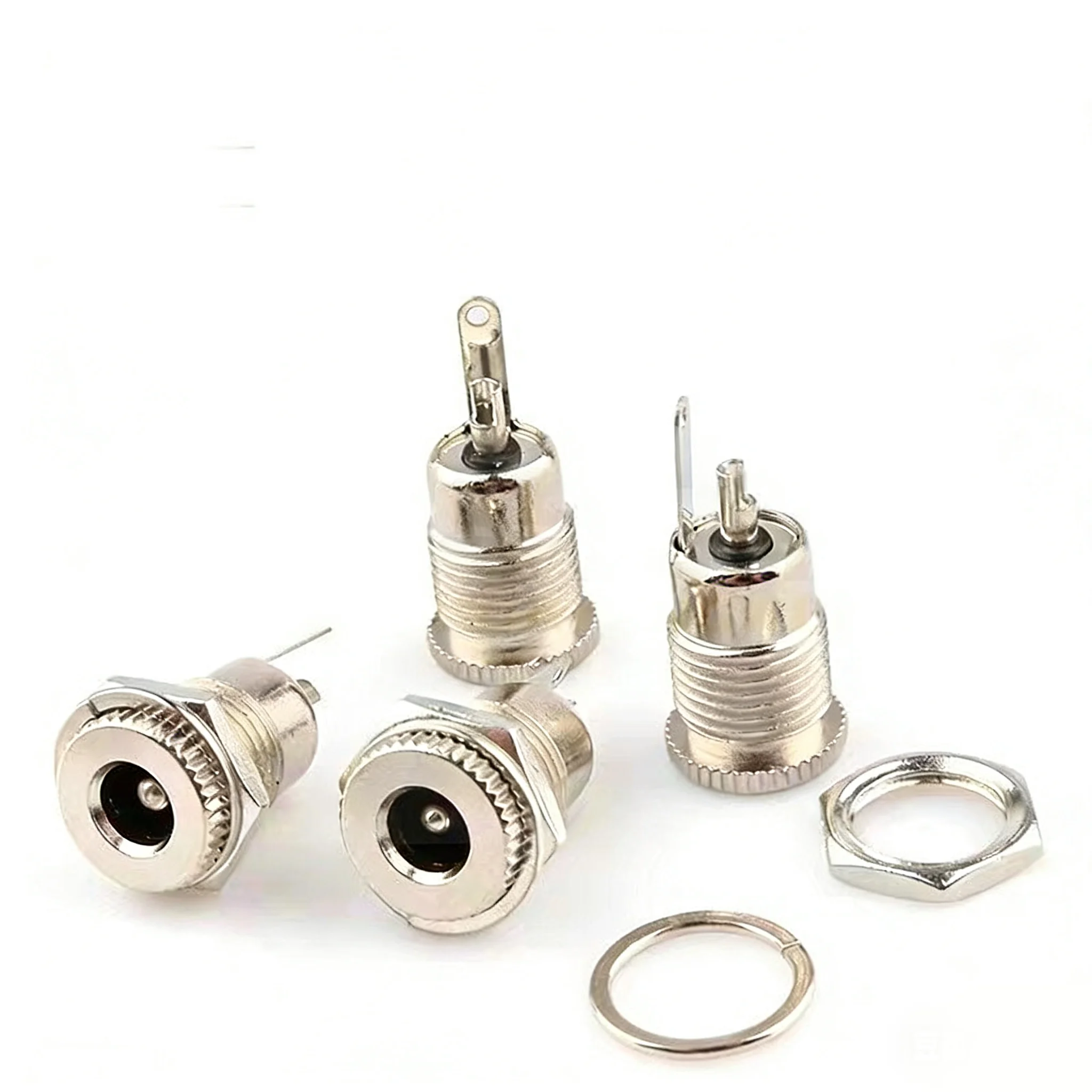 DC Power Socket DC-099 5.5*2.1/2.5MM Waterproof Cap With Threaded High-Current All-Metal Charging Socket Fmale Socket