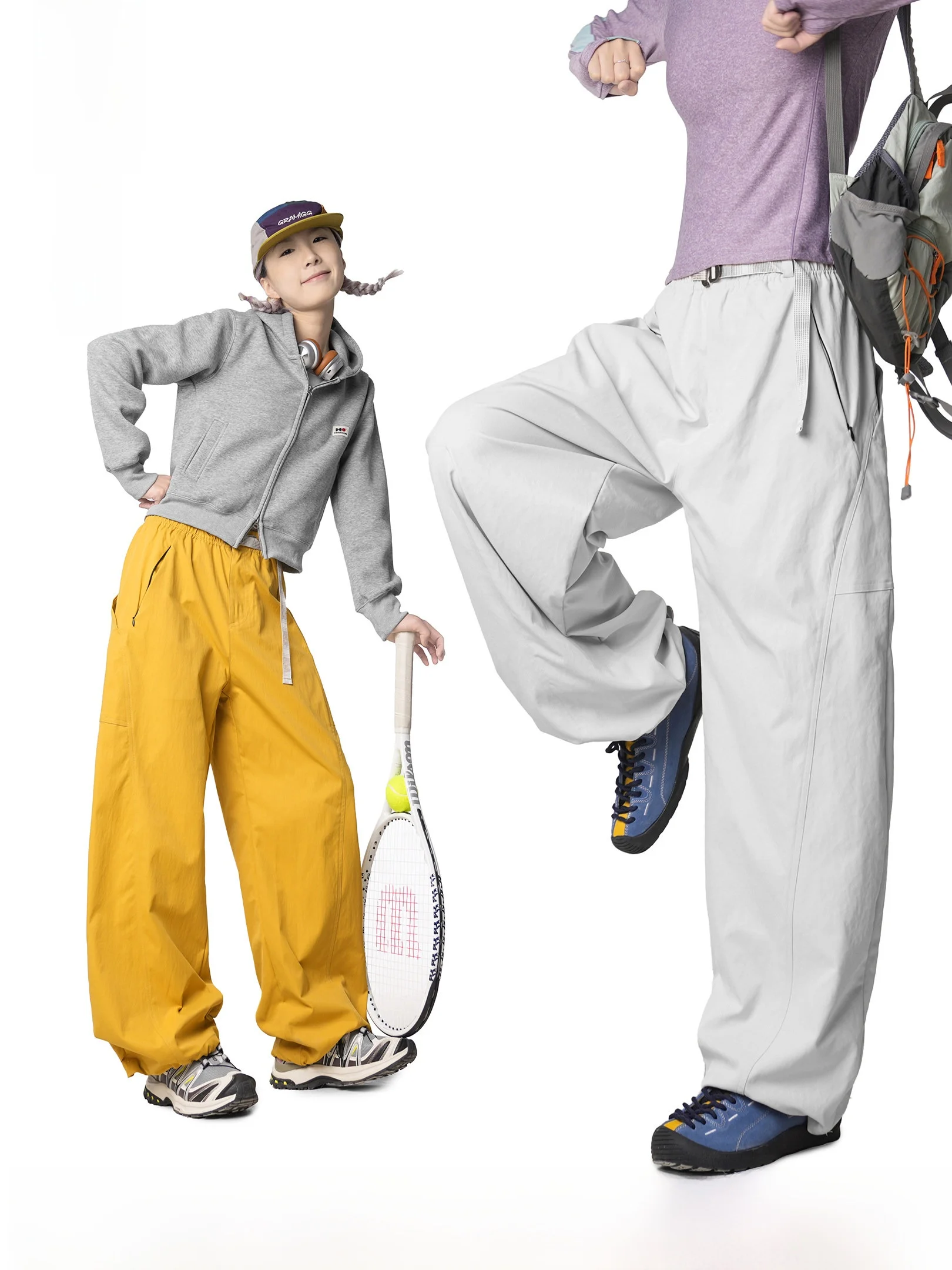 Outdoor Hiking Mountain Sports Pants Loose Straight American Style Casual Trousers OXOWX New 2026 Natural Waist Nylon Polyester