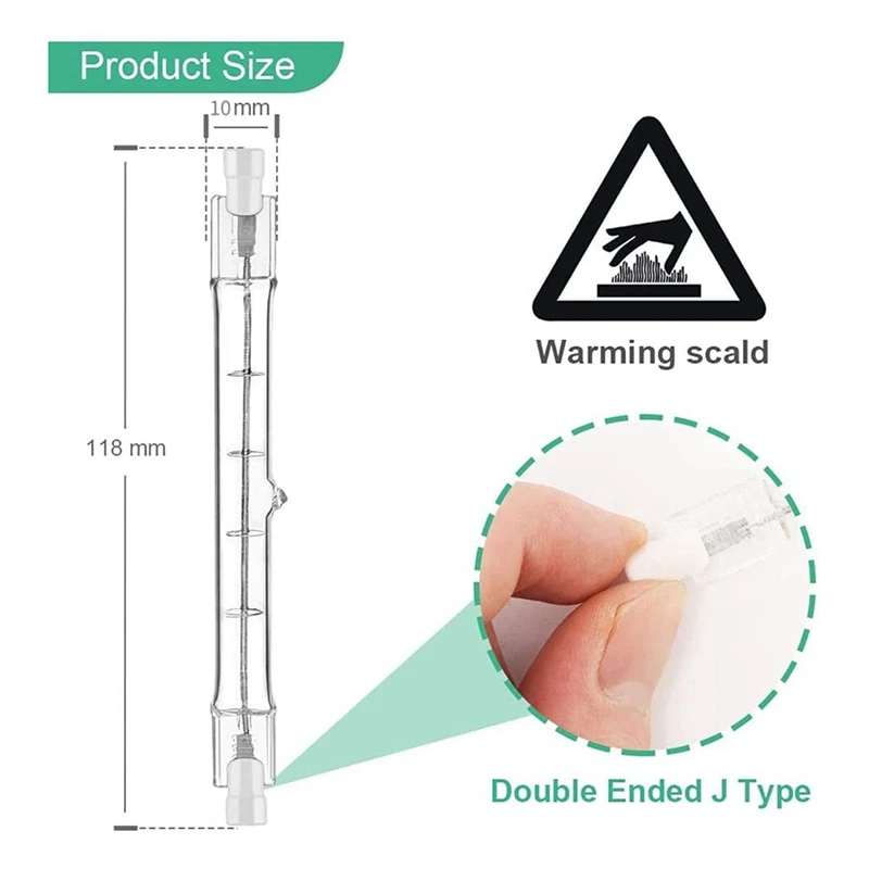 dt16-r7s-halogen-light-bulb-118mm-200w-230v-dimmable-halogen-rod-lamp-36pack-high-performance-2000-lumens-2700k-warm-white-for